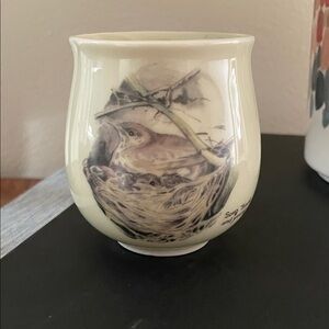 Webb & Bower Ltd. Country Diary Collection Ceramic Votive–“Song Thrush & Young"